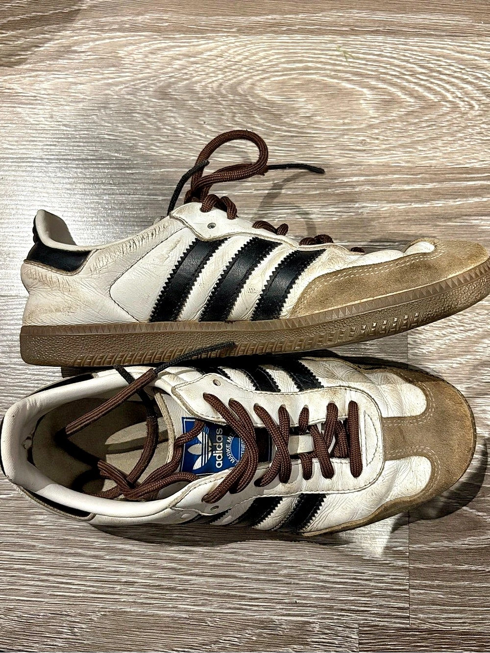 adidas Samba OG Men's Sneakers US 8 White & Brown